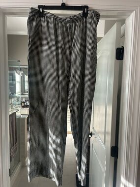 a new day Black and White Gingham Elastic-Waist Men's Pants